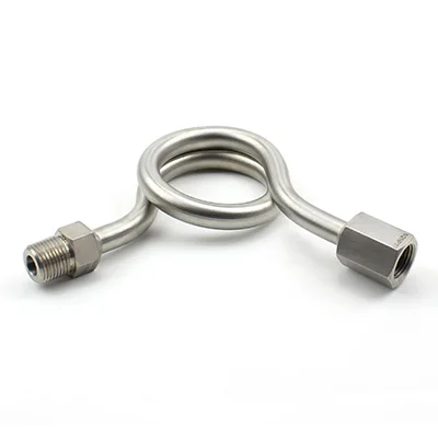 Hikelok 6000 высокого давления psi 1/4 '1/2' NPT BSP из нержавеющей стали сифоны для манометра