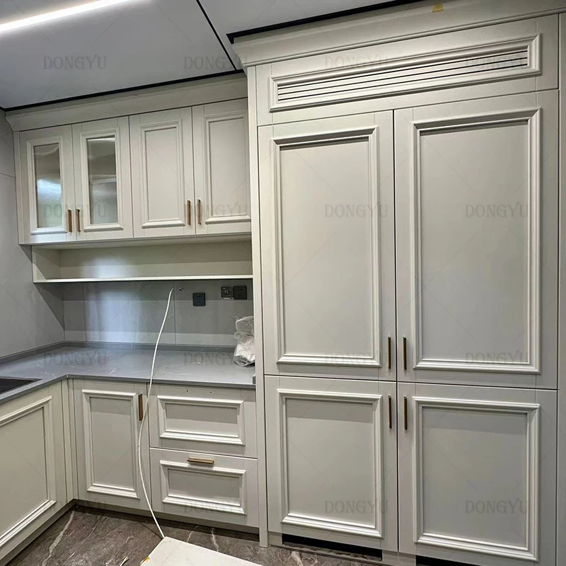 Modern Ready-Made Kitchen Cabinets with Sink Complete Cuisine Solution for villa