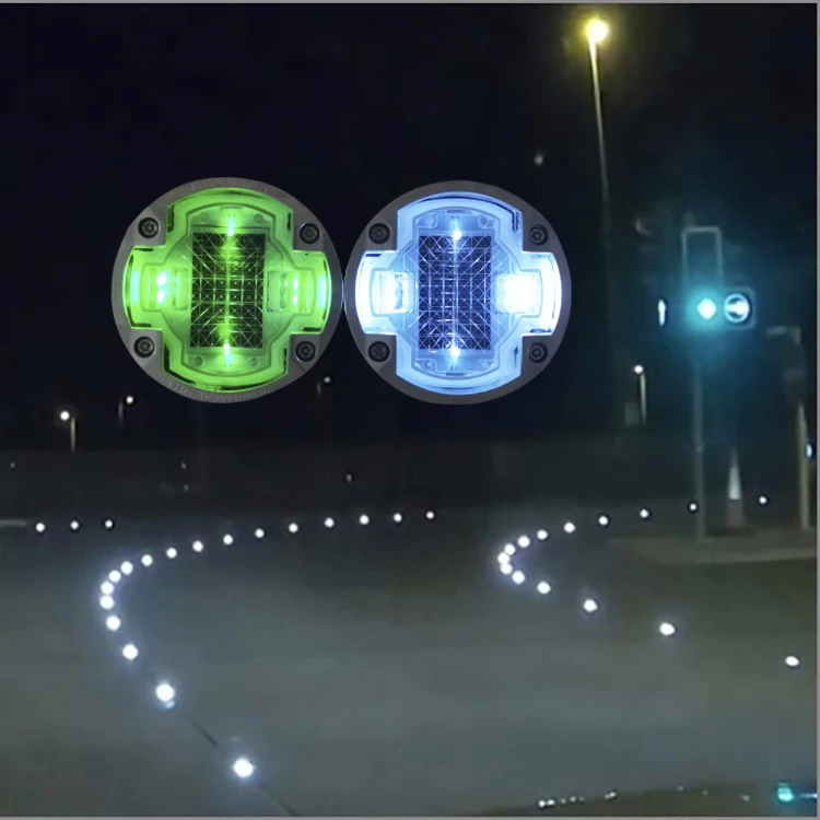 High Quality Round Embedded Durable Aluminum Material Solar Powered Led Flashing Cats Eyes Road Markings For Highway