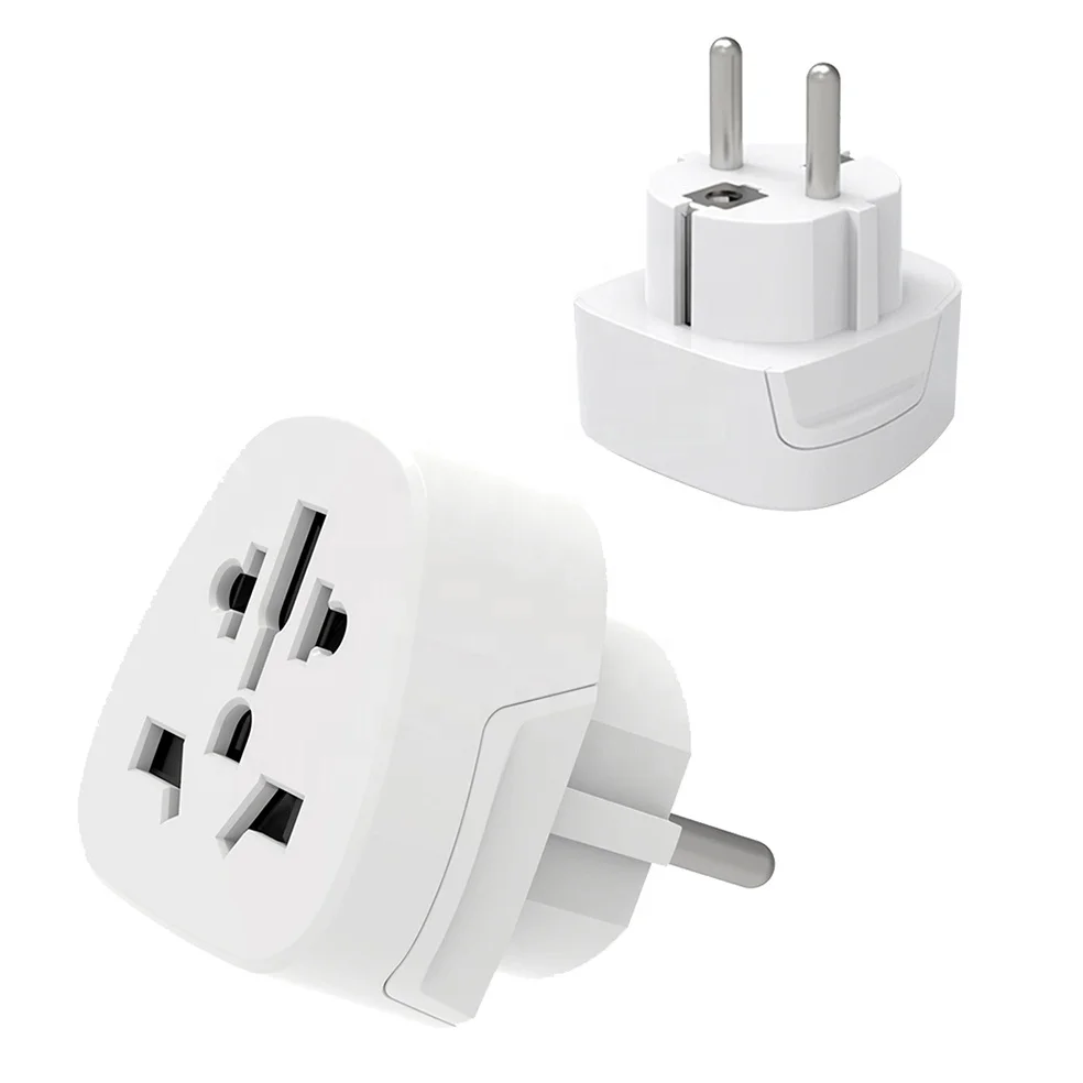 World to Europe Travel adapter, Universal Plug converter to Germany, Spain, Korea, France, Type E F, IEC60884