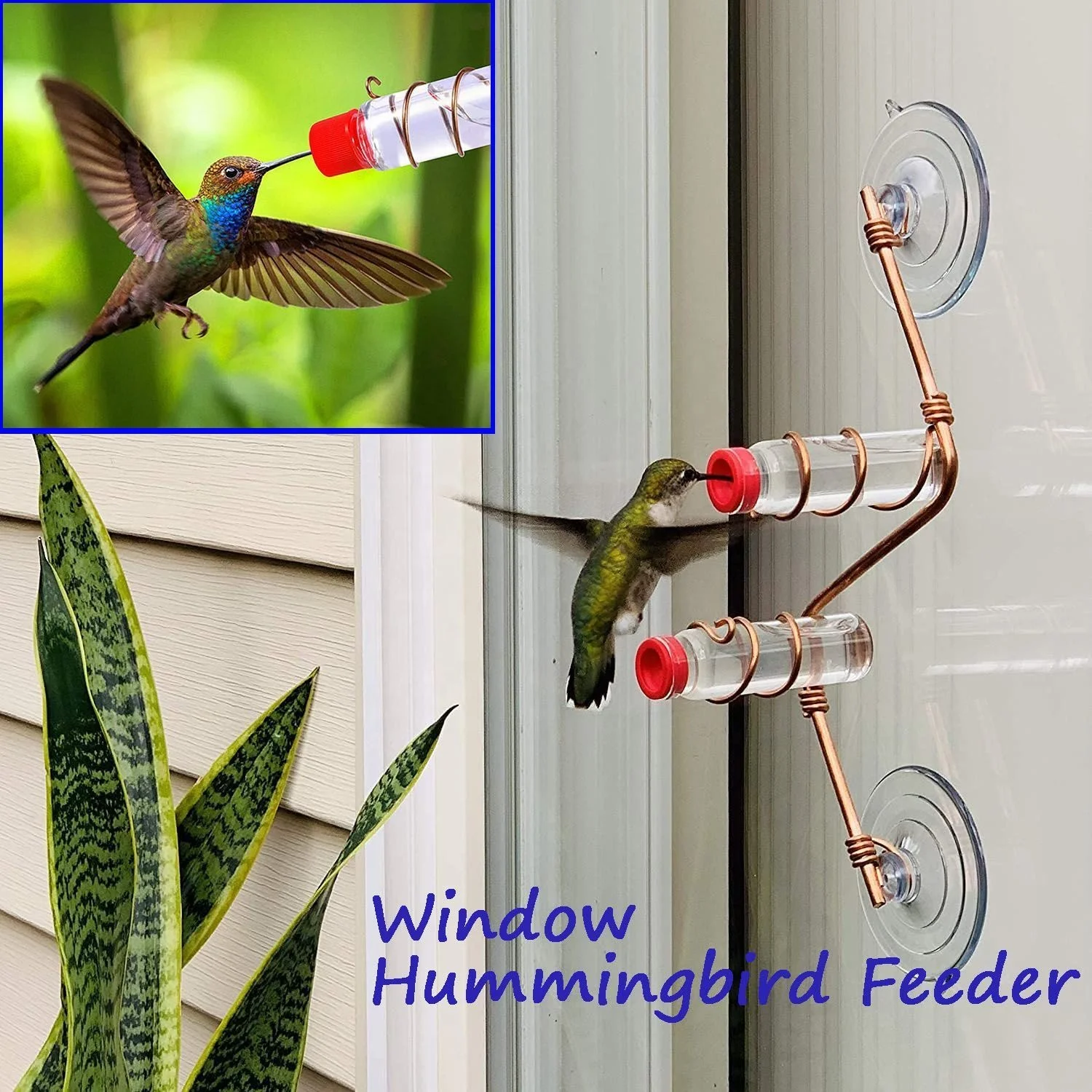 Window Hummingbird Feeder Outdoor Yard Garden Decor Bird Water Feeder Pet Accessories Pet Bird Supplies