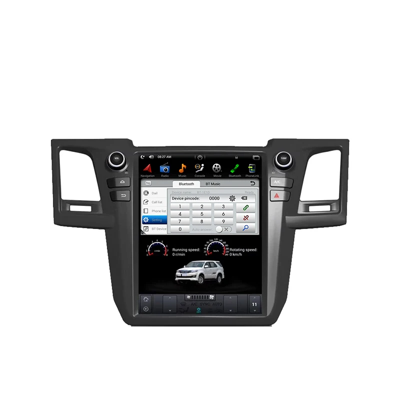  12 1 дюймовый автомобильный DVD-плеер tesla для toyota fortuner 2004-2015 с Android gps и
