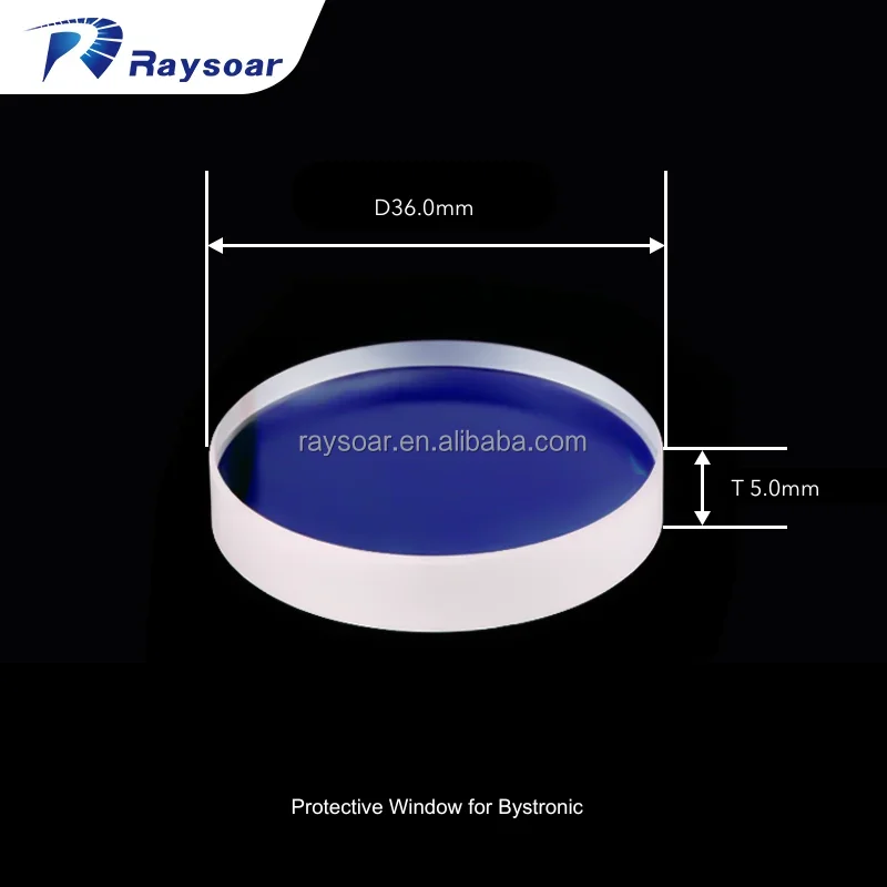 Raysoar Laser Protective Window Lens 36*5 34*1.5 25.4*1.5mm 10045746 10046110 Fiber Laser Protection Windows For Bystronic