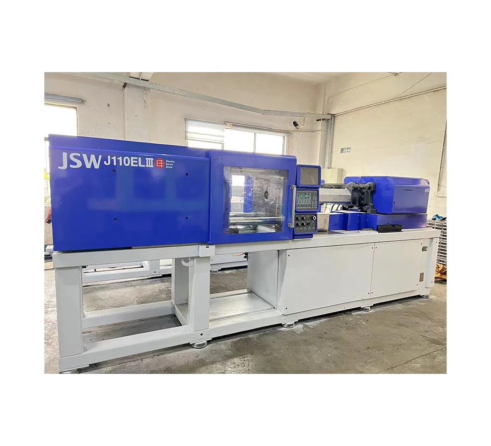 Fully automatic japan brand JSW J110ELIII 110ton small plastic injection molding machines in good condition