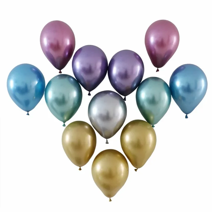 12inch New Glossy Metal Pearl Latex Balloons Thick Chrome Metallic Colors Inflatable Air Balls Globos Birthday Party Decor