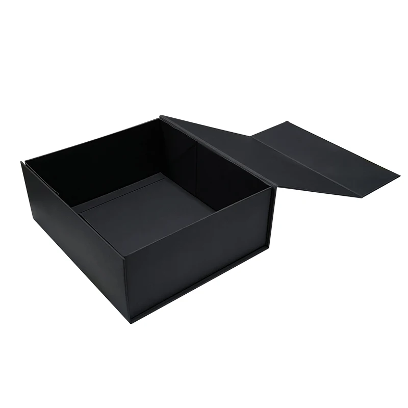 Eco Friendly Logo Designer Cardboard Packaging Magnetic Closure Custom Black Shoe Foldable Magnetic Paper Gift Box With Logo