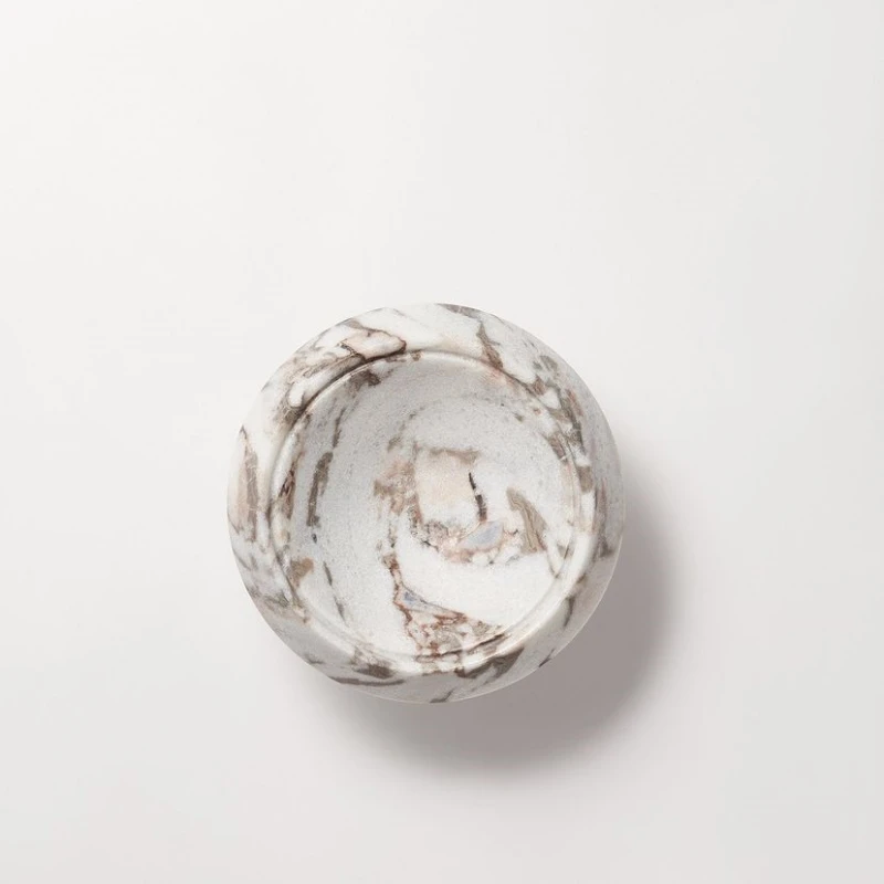 stonekocc Brand Elephant White Natural Marble Soft Decoration Fruit Plate Decoration Table Living Room Hotel Home Adorn