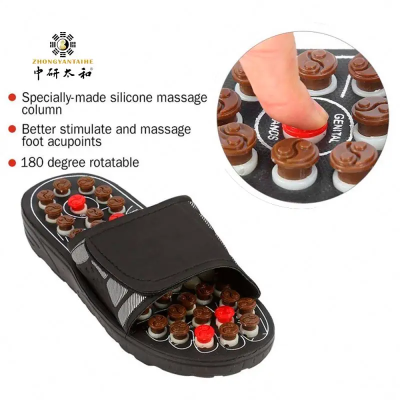 Therapeutic Reflexology Sandals Foot Acupoint Massage Shiatsu Arch Pain Massage Slipper
