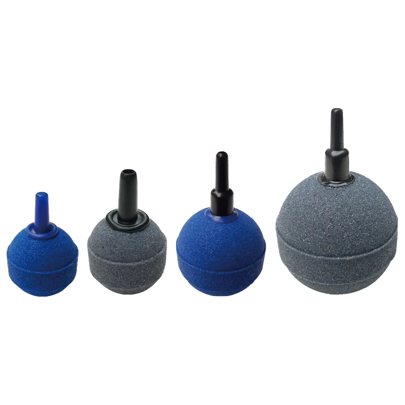 HiSin AS/BS Series Ball Shape 7 Boxes Blue/Grey Bubble Air Stone  Diffuser For Hydroponics/Aquarium/Sewage Treatment
