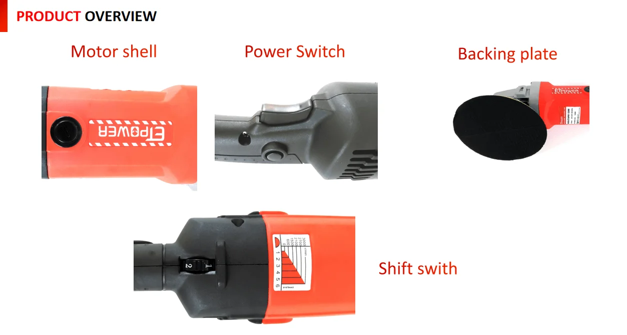 Rotary angle car polisher