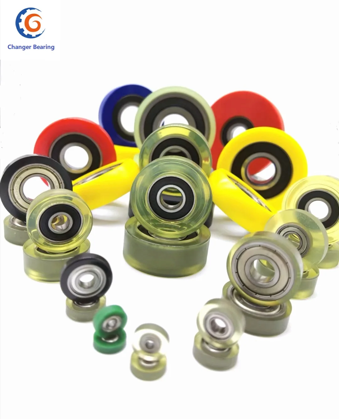 polyurethane PU coated bearings with 624 625 626 685 696 608 6000 as per our catalog or drawing