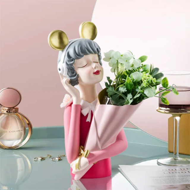 Fresh Furniture Home Collection Decorative Resin Flower Bouquet Girls
