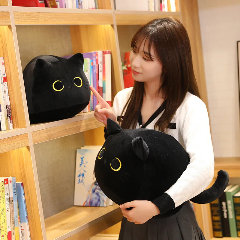 Wholesale Best Selling Japanese Kitten Pillow Soft Cute Black Cat And White Cat Plush Doll