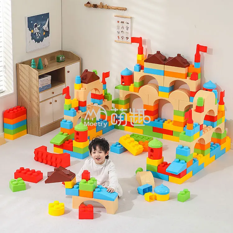 Moetry Build My Castle Super Large Plastic Building Block Kindergarten Construction Toy Stem Education Classroom Material