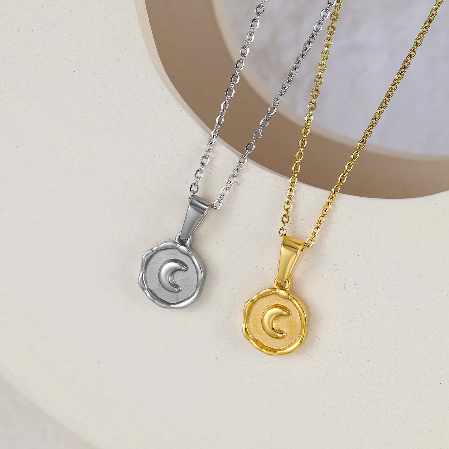 Olivia 18K Custom Waterproof Heart Moon Rose Cross Shape Hot Selling Pendant  Stainless Steel Fashion Pendant for DIY making