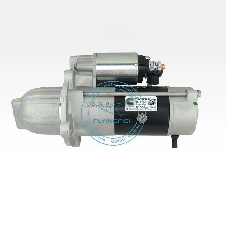 Genuine Quality Original Parts FCEC Foton ISF3.8 ISF 3.8L Engine Starter Motor 24V 3.6KW 5319202 5263841 4937470 5268413