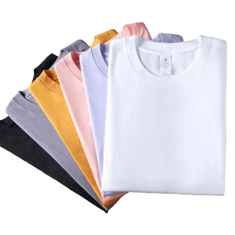 High Quality Loose 220gsm 100% Cotton Tshirts Oversized Custom Logo Plain Mens Sublimation Blank T Shirt
