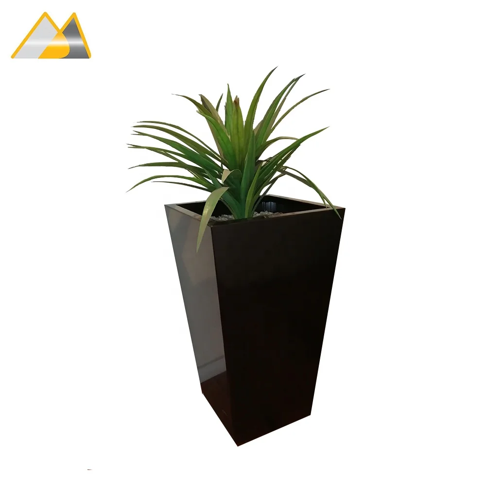 Audemar Customized Stainless Steel 304 Or Aluminum Metal Stand Flower Pot, Small Metal Flower Pot, Custom Printed Flower Pots