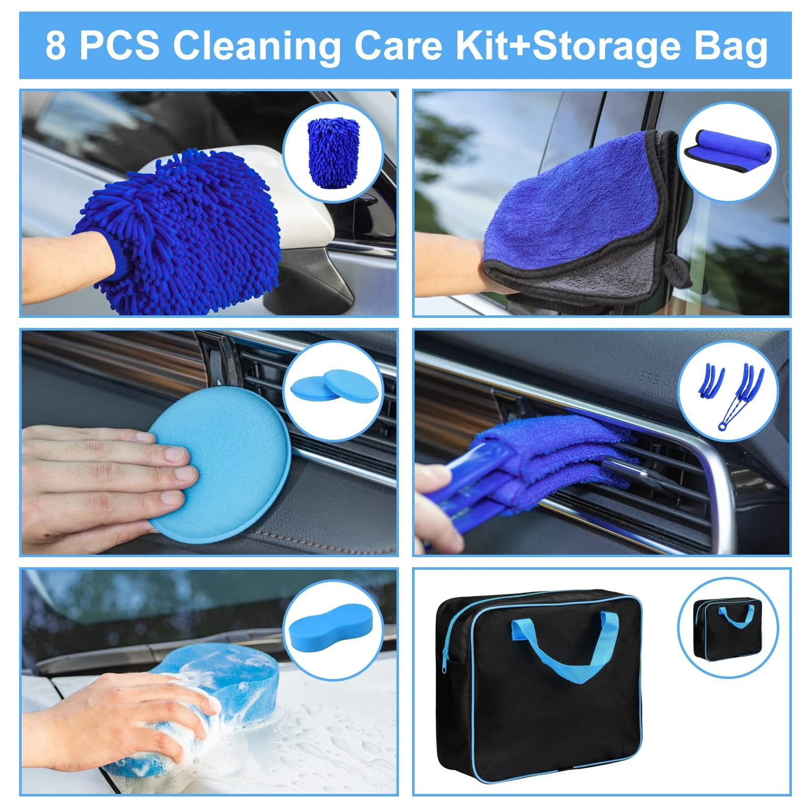 Wholesale 23 Pcs Car Cleaning Kit Car Detail Brush Attachments for  Exterior Interior Wash