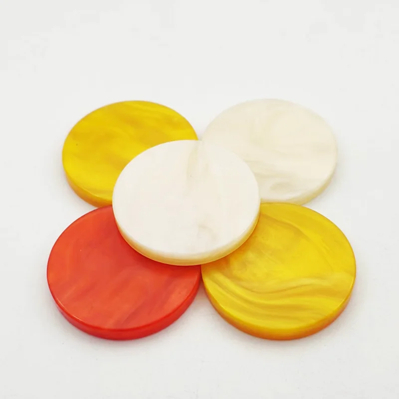 manufacturer customized personalized colored luxury marbled acrylic resin round edge board game backgammon checker chess pieces