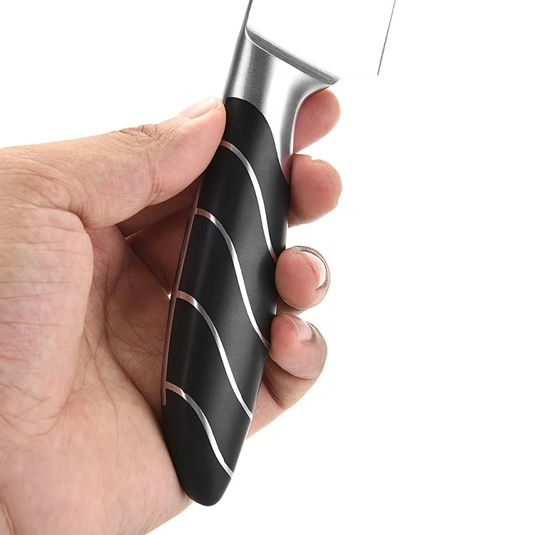 Factory 5 Pieces Stainless Steel with ABS handle wave pattern kitchen knife set