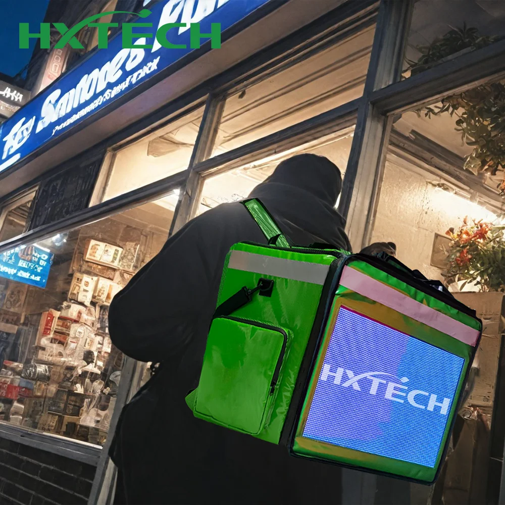 Wi-Fi 4G Supported Advertising Backpack for Food Delivery Digital Signage and Displays