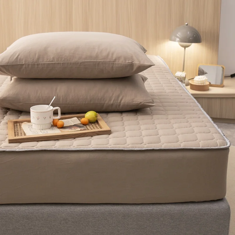 hotel bed covers king size duvet bedding set Quilted bed sheet printing design mattress protective cover fixed