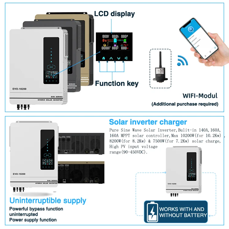 Inverter Manufacturer 10kw hybrid solar inverter with charger