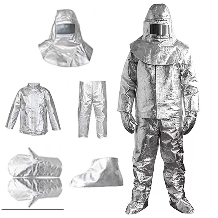 Aluminum Foil Suit High Quality Wholesale Slivery Aluminized Fire Proximity Suit