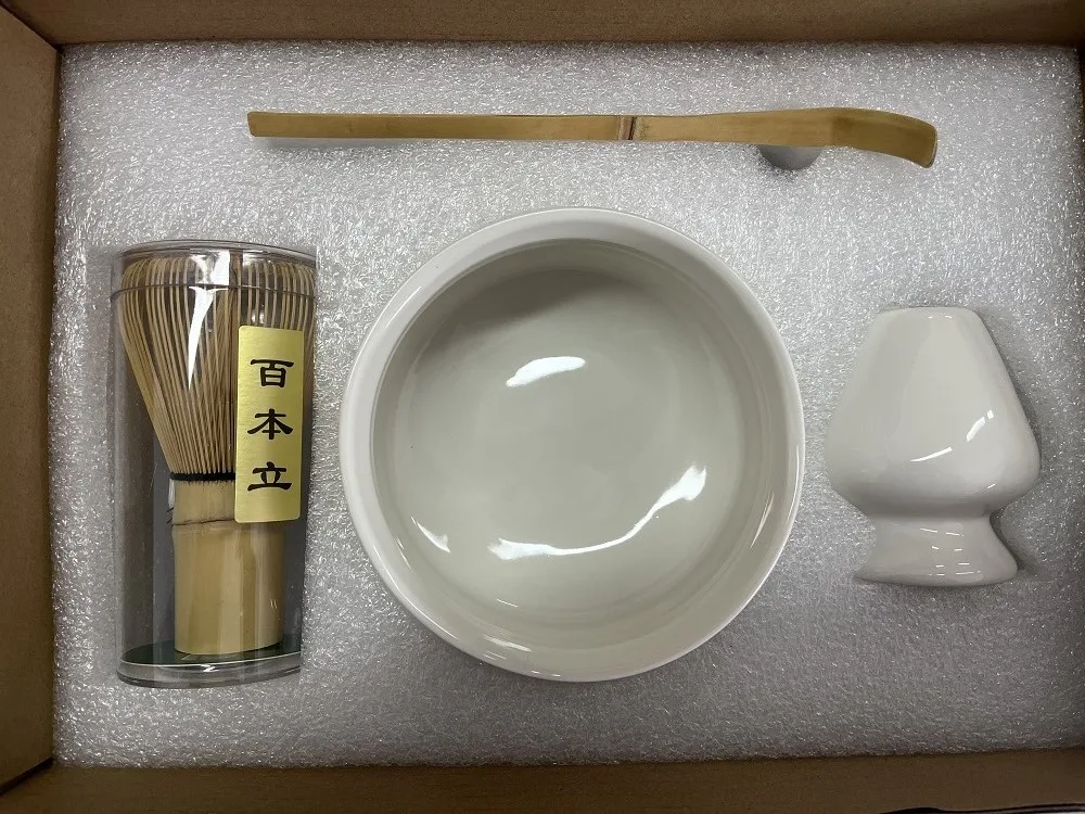 Wholesale Custom Matcha Bamboo Whisk kit bowl Matcha tea set