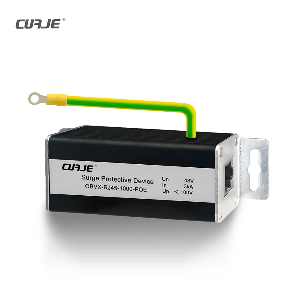 48 В, разъем Rail RJ45, 1000 Мбит/с, защита от перенапряжения для Ethernet-кабеля CAT5/CAT6 и переключателя POE