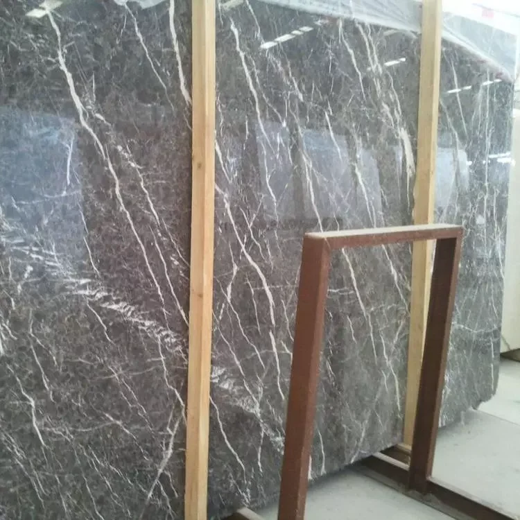 Wholesale Price China Solid Wall Flooring Decorative White Vein Hang Dark Grey Marble Slab