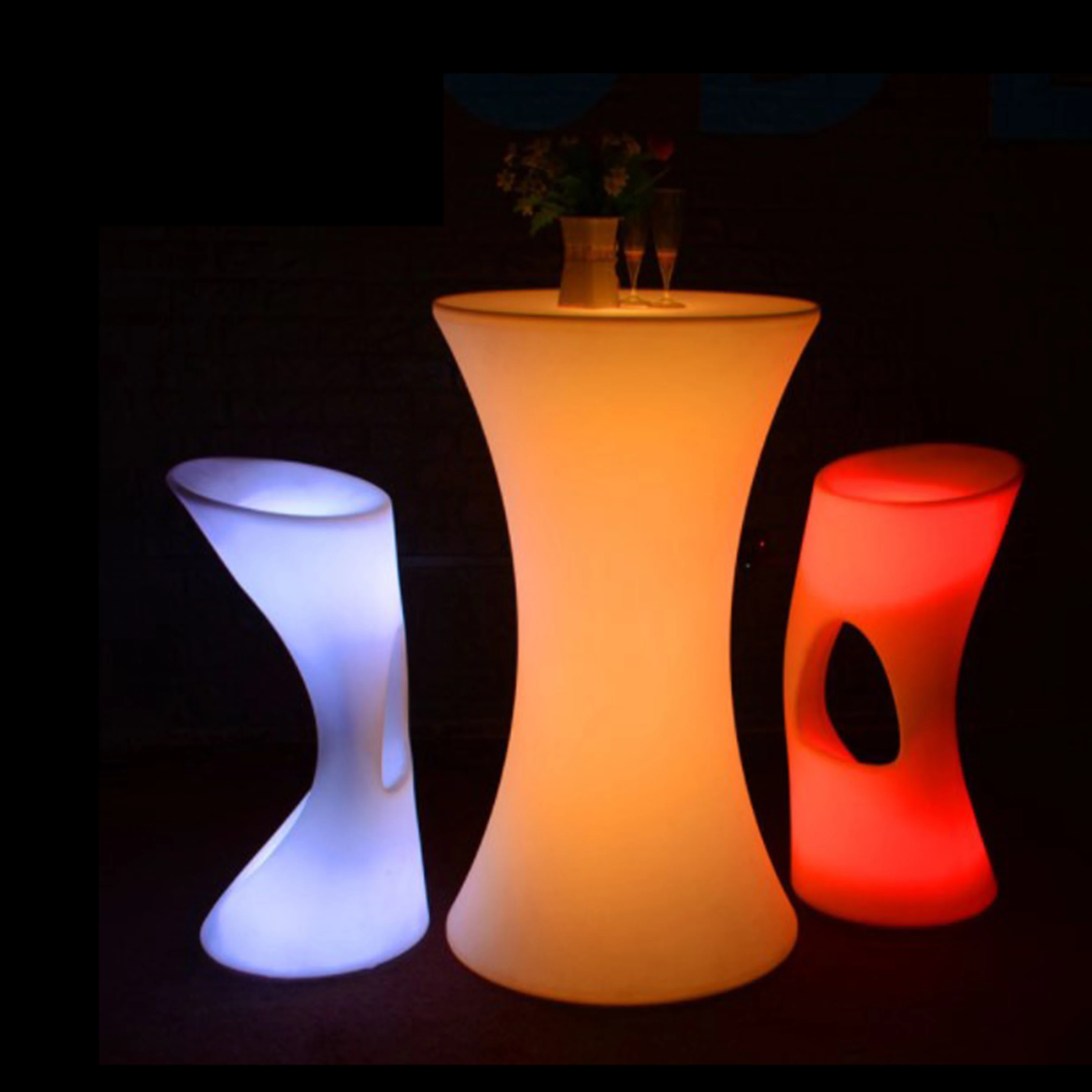 16color Wireless Portable Cocktail Bar KTV Cafe Wedding Led Table