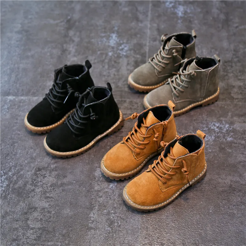 B22760A осень 2021 кожаные детские зимние ботинки для девочек хлопковая обувь для мальчиков кожаные ботинки для малышей