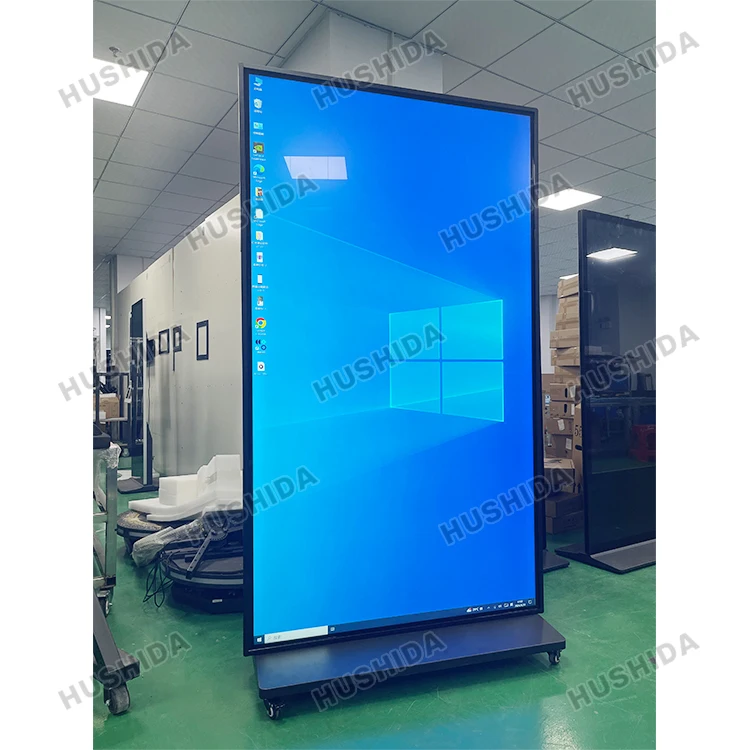 Touch Screen Advertising Player 55 65 75 85 Inch Floor Standing Lcd Digital Signage Display With CMS Digital Signage Software