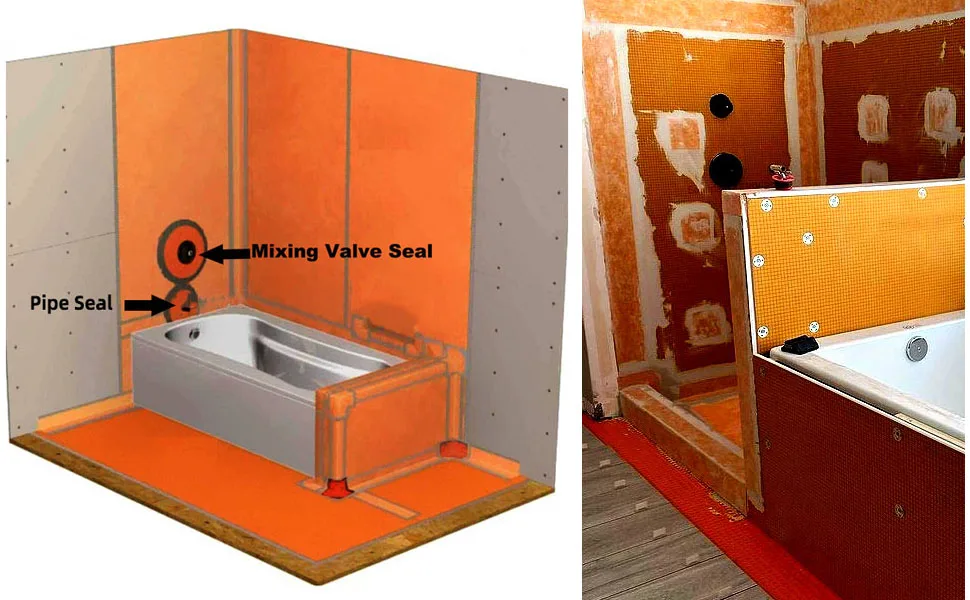 sealing seamless PP+PE Waterproofing membrane Pipe Seal Mixing Valve Seal with different sizes