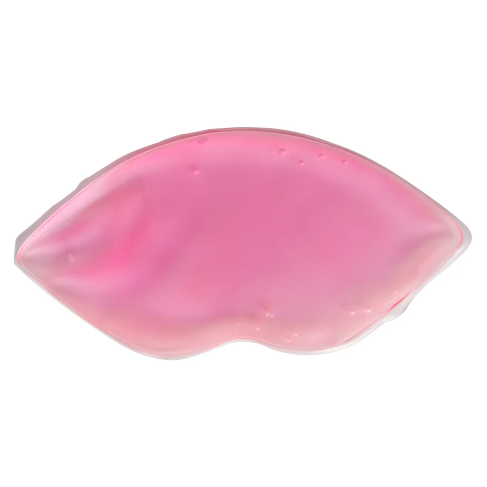 Factory Supply Relaxing Cooling and Hot Red Lip Shape Gel Ice Packs with logo to Relieve Pain and Fatigue