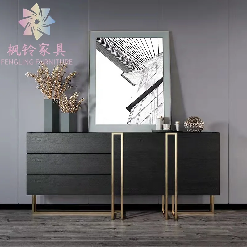 Luxury Modern Dining Living Room Furniture Design Hot Sale Sideboard Cabinet Buffet Table CT020