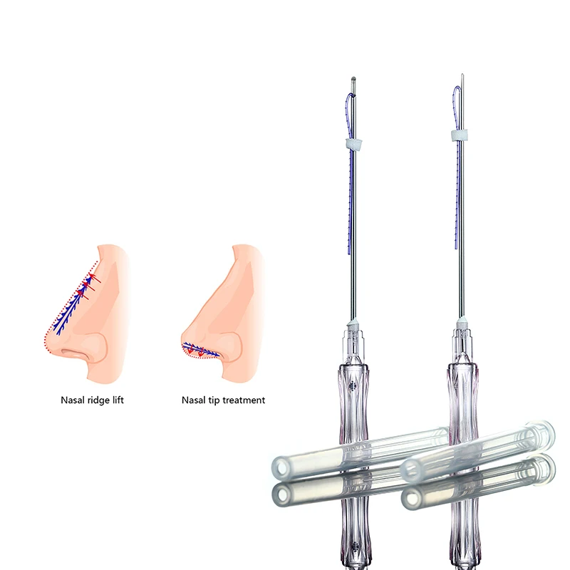 Clinic Thread Lifting Filling Nose 19g 60mm Korea Cog Thread 360r Bidirection Barb Lifting With Sharp Blunt