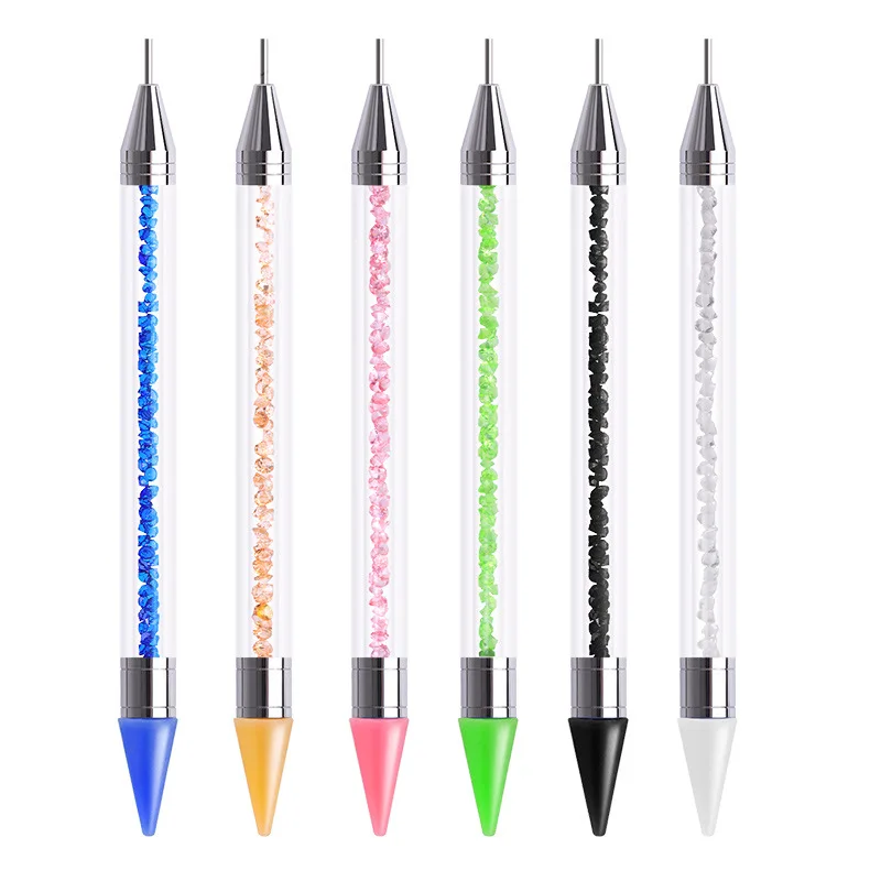 New Acrylic Double Head 6 Colors Dotting Pen Nail Art For Nail Rhinestone Gel Multifunction Tools Nail Dotting Pen