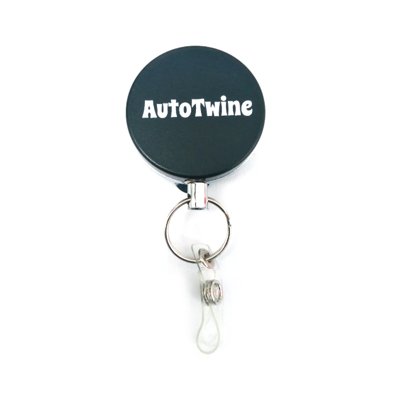 Customize Heavy Duty 40Mm Metal Wire Retractable Round Badge Reels Holder Wholesale Black Yoyo Badge Reel