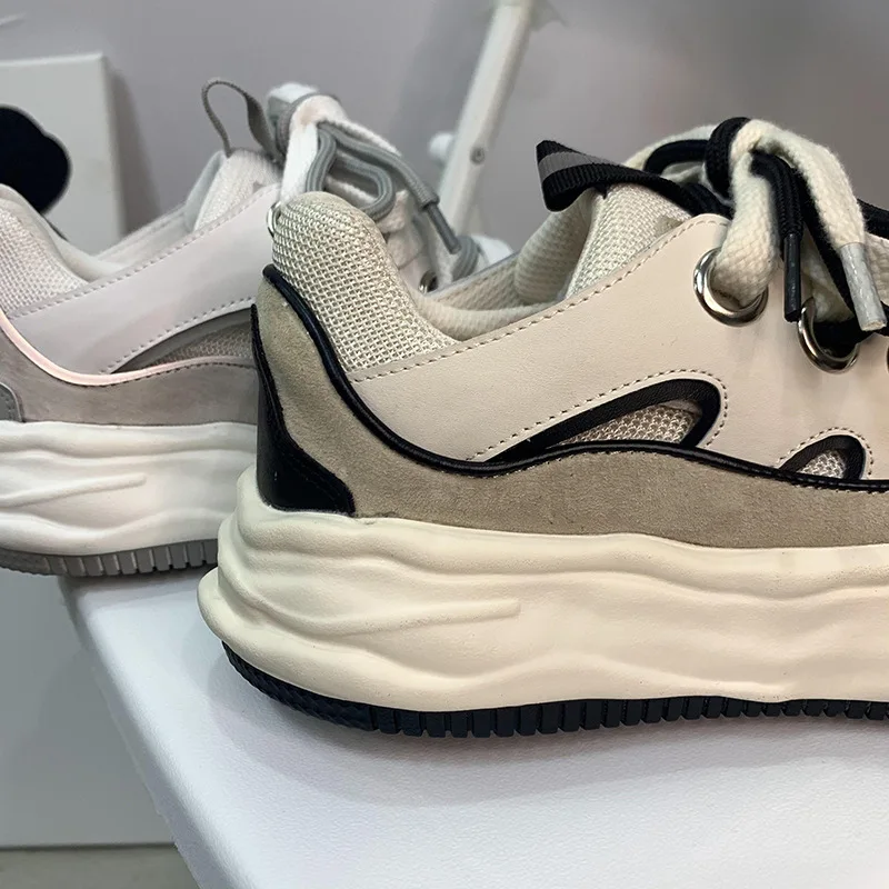 Кожаная Удобная дышащая модная дизайнерская женская повседневная обувь в современном стиле