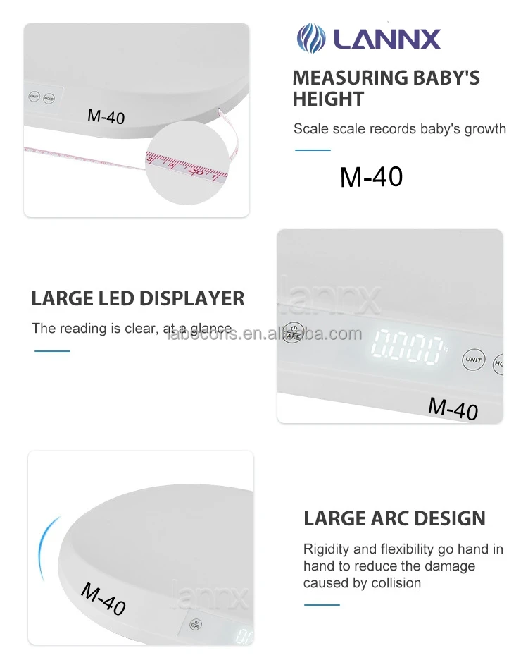 LANNX M-40 New baby weight scale with tape measure for children fast delivery in hospital Weight Toddler Grow weight scale