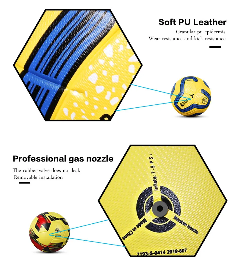 
Official size and weight high quality training/competition PU soccerball/pvc football 