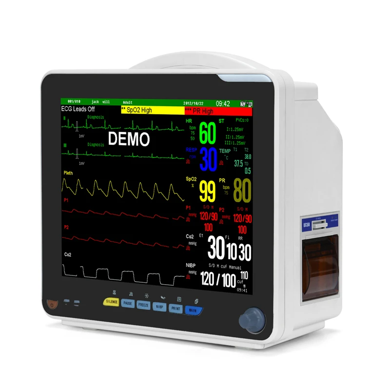 Hospital Emergency Portable Adult Children Multiparameter Vital Sign Monitor Remote Central Patient Monitor System for ICU Care