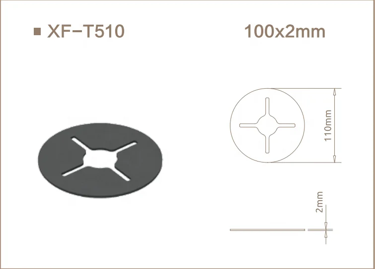 Plastic rubber shim rubber mat 2 mm thickness used under tiles for anti skid, noise mute and shock resistance XF-T510