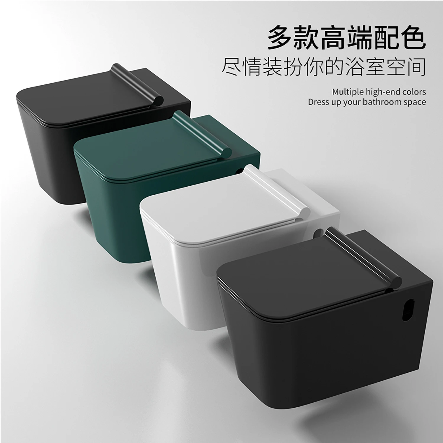YIDA Wall Mounted Toilet,  Factory Supplier Matt White/Green/Black Rimless Toilet