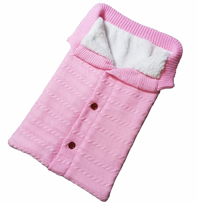 
Swaddle Blankets Soft Thick Fleece Knit Baby Girls Boys Stroller Wraps Baby Accessory 