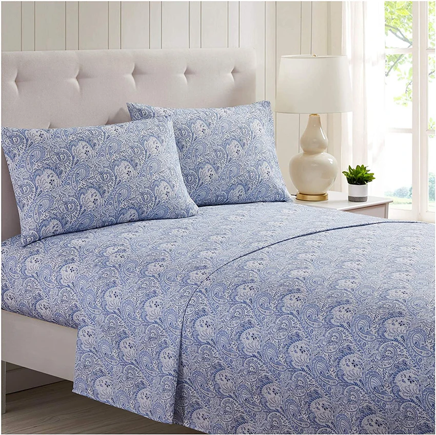 Low Price Beautiful Floral Printed Fitted Bedsheet