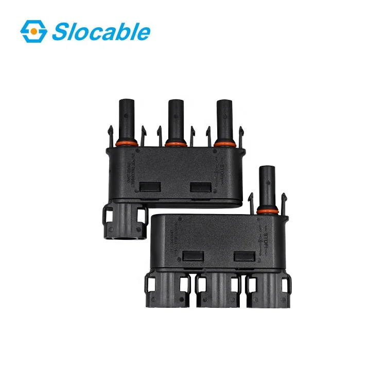 t branch solar panel cable wire connector custom Y Type 3in1 DC Branch Connector Solar for Solar Panels